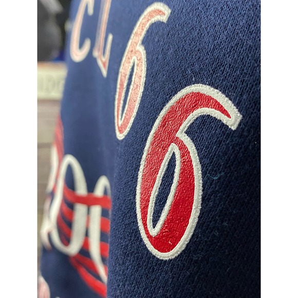 Laborers Union NY Twin Towers  Sweatshirt XL Vintage Blue Red 2000 -Back Hit- - Picture 10 of 13